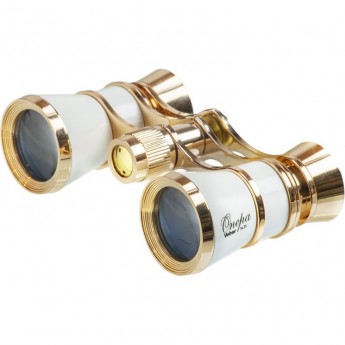 Бинокль театральный VEBER OPERA БГЦ 3x25 белый/золотой